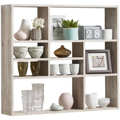 Imagen de FMD Möbel Estantería de Pared Madera Roble arenoso, 90 x 78 16 cm Aprox.