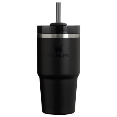 Imagen de STANLEY Quencher H2.0 FlowState Vaso aislado al vacío de acero inoxidable con tapa y popote para agua, té helado o café, batidos más, negro 2.0, 20 onzas