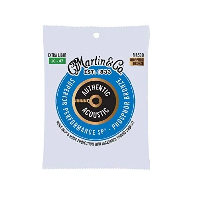 Imagen de Martin Strings Acústica Auténtica SP 80/20 bronce extra ligero (10 47).