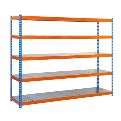 Imagen de SimonRack Estantería Metálica Almacenaje, Sin Tornillos, 5 Baldas, Alta Capacidad Carga 400 kg, 2000x1200x600 mm, Taller Garaje Trastero, Galva/Galva