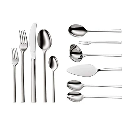 Imagen de WMF Sonic Cubertería, 66 Piezas (12 comensales), cromargan Protect, Color Plateado