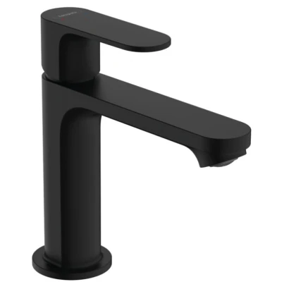 Imagen de hansgrohe Rebris S grifo lavabo con vaciador automático, monomando 109 mm, mezclador ahorro de agua (EcoSmart), negro mate, 72517670