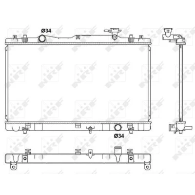 Imagen de NRF 53062 Radiador, refrigeración del motor Aluminio 728 400 16 Aletas soldadas