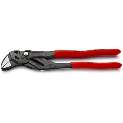 Imagen de Knipex Tenaza llave alicate y en una sola herramienta gris atramentado, recubiertos de plástico antideslizante 250 mm (cartulina autoservicio/blíster) 86 01 SB