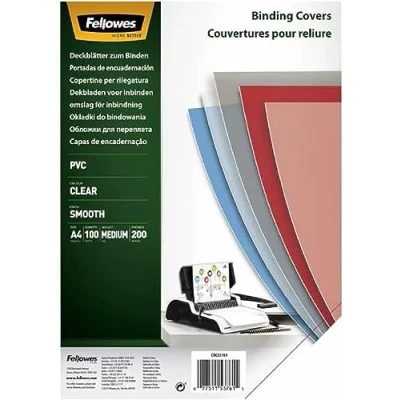 Imagen de Fellowes Portadas para encuadernar de PVC transparente, A4