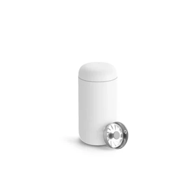 Imagen de Fellow Carter Move taza de viaje acero inoxidable con aislamiento al vacío para café y té interior cerámica protector contra salpicaduras, blanco mate, 12 onzas
