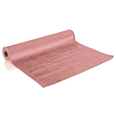 Imagen de com four® Camino de Mesa Terciopelo Tela Decorativa decoración para Cada ocasión Accesorios artesanía Cinta 36 x 200 cm (1 Pieza Rosa)