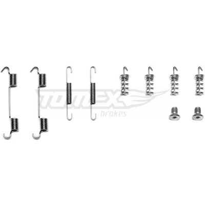 Imagen de TOMEX brakes TX 42 08 Juego de accesorios, zapatas freno Eje trasero MERCEDES BENZ: Clase C Berlina