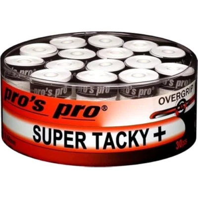 Imagen de Pro&#039;s Pro Super Tacky Plus Overgrip Paquete de 30 unidades (blanco)
