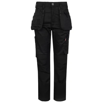 Imagen de TuffStuff Pantalones de trabajo extralargos Proflex Cintura 30 pulgadas cargo azul marino Corte entallado Tejido elástico completo Costuras triples Cómodo y duradero