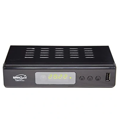 Imagen de Digiquest Twin Tuner Rec Decodificador Digital terrestre, DVB T2, Full HD Edición pequeña Función grabadora de vídeo, Negro