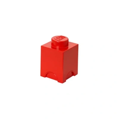 Imagen de Plast Team PT40010 Caja en forma de bloque lego 1, color rojo [importado Alemania]