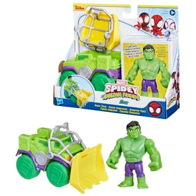 Imagen de Marvel Spidey y su superequipo, Set Hulk Camión demoledor, Figura con vehículo Accesorio, Juguetes preescolares