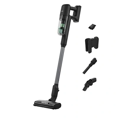 Imagen de AEG AP71UB14AM Aspiradora Sin Cable, 14,4 V, Autonomía de 50 min, Batería Extraíble, Filtración en 5 Etapas, 4 Velocidades, Incluye Accesorios, Aspirador Escoba y Mano, Gris
