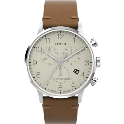 Imagen de Timex Reloj Analógico para Hombres de Cuarzo con Correa en Cuero TW2W50900VQ