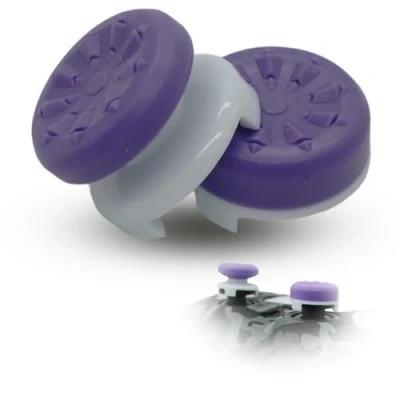Imagen de MatoSan® 2 mandos elevados 7 mm y 11 tapas de precisión Grip Aim Assist PS5 PS4 Controller Accesorios Sticks joystick Stick cabezales (morado)