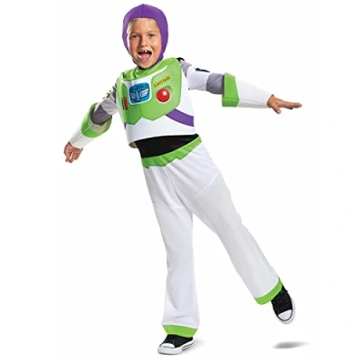 Imagen de Disney Oficial Deluxe Disfraz Buzz Lightyear Niño, Toy Story Astronauta Traje Carnaval Niño Halloween Talla M