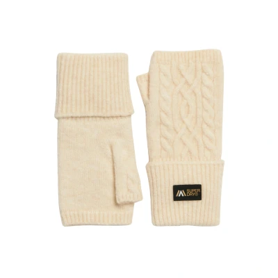 Imagen de Superdry Cable LUXE Handwarmer Mitones, Mujer, Talla: One Size, Oatmeal white