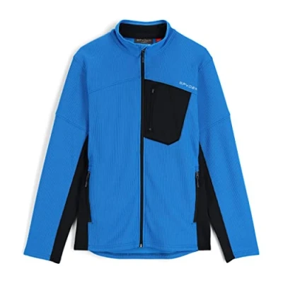 Imagen de Spyder Bandit Hybrid Full Zip Jacket Chaqueta Polar, Collegiate Black, Medium para Hombre