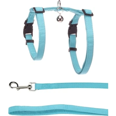 Imagen de Flamingo Gato Arnés con Correa Lomi Azul Claro 22 36cm 27 46cm 110cm 10mm