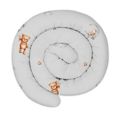 Imagen de Totsy Baby Cojín Serpiente XXL Almohada de Cama Lactancia Rollo Protector Borde Decorativo Alrededor XL Hecho a Mano Osos Peluche 300 cm