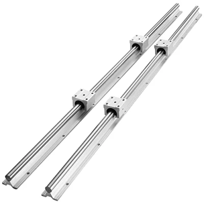 Imagen de VEVOR SBR12 Rieles de Guía Lineal 1000mm 2PCS Carril 1000m 4PCS Bloque Cojinete SBR12UU Kit Deslizamiento para Máquinas Automatizadas CNC Fresadoras Tornos Impresora 3D