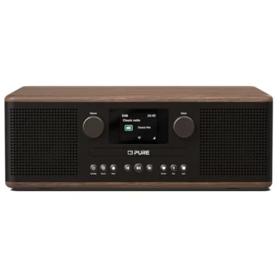 Imagen de Pure Classic C D6 Equipo de música (Reproductor CD, Dab+/FM, Bluetooth, AUX, USB, Alarma Sleeptimer) Café Negro/Nogal