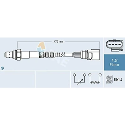 Imagen de FAE 77402 Sonda lambda después de catalizador diagnosis negro VOLKSWAGEN: Golf 5, Caddy 3, Touran I, AUDI: A3 Hatchback, Sportback