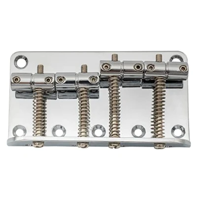 Imagen de Musiclily 57mm Bajo Puente Fijo Hardtail Bridge para 4 Cuerdas Precision Jazz Bass,Cromado