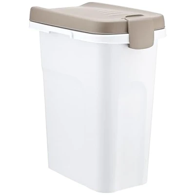 Imagen de Stefanplast STF740 Recipiente para Comida de Animales, 15 L, Blanco/Gris