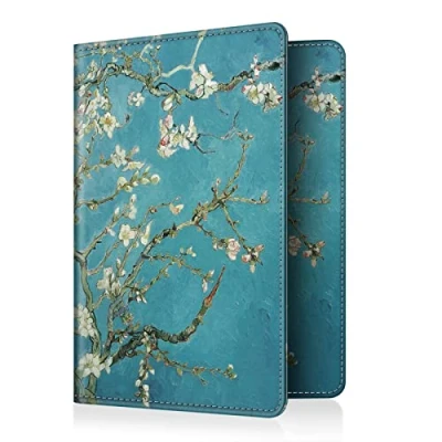 Imagen de Fintie Funda de Pasaporte Cartera con Bloqueo RFID para Pasaporte, Tarjeta Crédito, Tarjetas Visita, Pases Embarque, Médica Flores