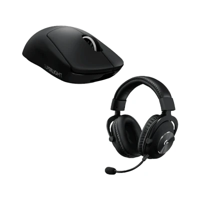 Imagen de Auriculares gaming Logitech G PRO X + HS STAND, Con cable, Micrófono BLUE VO!CE, Reducción de ruido, DTS HEADPHONE:X 2.0, Transductores 50 mm, Negro