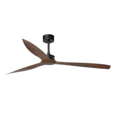Imagen de FARO BARCELONA 33430 JUST FAN Ventilador de Techo Negro Mate/Madera 178cm
