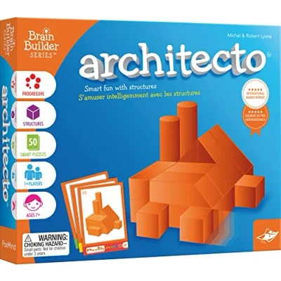 Imagen de Asmodee FoxMind Architecto Puzzle 3D Edad 7+ 1 Jugador Tiempo de Partida: 10 min, Color Naranja FOXARCH02FR