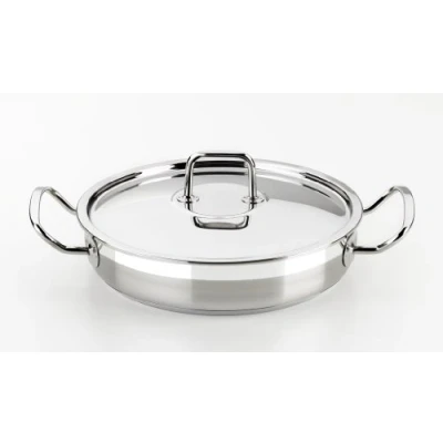Imagen de BRA Profesional Rustidera con tapa, 26 cm, acero inoxidable 18/10