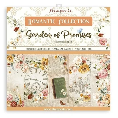 Imagen de Stamperia International Scrapbooking Pad Garden of Promises, Blanco, OSFA