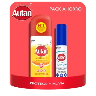 Imagen de Autan Pack Protection Plus Aerosol + No+Pick, Repelente Multi Insecto Tratamiento de picaduras, Incoloro