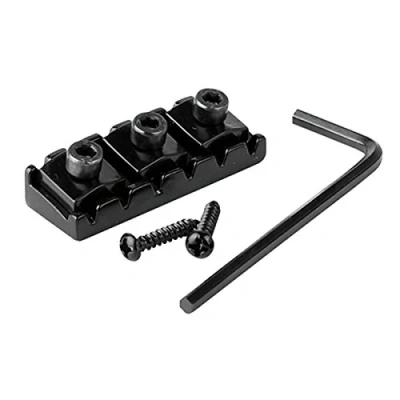 Imagen de Musiclily 43mm Metal Cejuela Bloqueo de Cuerdas R3 Locking Nut para Guitarra Eléctrica Floyd Rose Tremolo, Negro