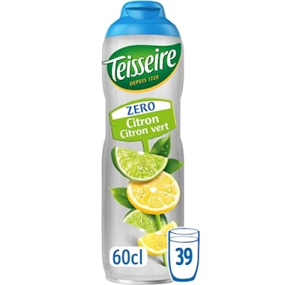 Imagen de Teisseire Zero Azúcar, Jarabe de Limón, Limón Verde para Bebida Refrescante, Cócteles, Bidón 60cl