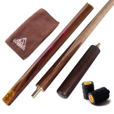 Imagen de CUESOUL 57 Inch Walnut 3/4 Piece Snooker Tacos 18oz