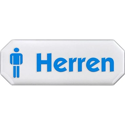 Imagen de Metafranc 506340 Placa adhesiva para puerta (107 x 40 mm, efecto 3D, puerta, señalización comercial, orientación)