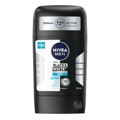 Imagen de NIVEA MEN Black&amp;White 48 H Antitranspirante en barra para hombres 50 ml
