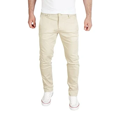 Imagen de PITTMAN Andrew Pantalón Chino Slim para el Tiempo Libre Hombres Pantalones Chinos Fit, Beige (Rainy Day 135304), W32/L32