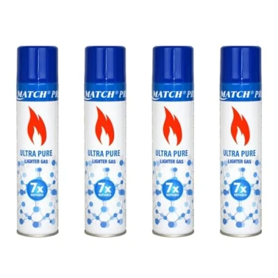 Imagen de Butano Gas para Mecheros Encendedores Ultra Puro Refinado 7 Veces 300 ml con 5 Adaptadores (4)