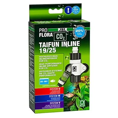 Imagen de JBL PROFLORA CO2 Taifun Inline 19/25, difusor de CO2, Contador Burbujas Integrado y protección contra reflujo, para acuarios 200 800 l