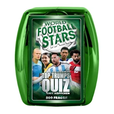 Imagen de Top Trumps Winning Moves Quiz Estrellas del Fútbol Mundial Green Case Edad 8+ Español