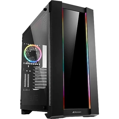 Imagen de Sharkoon ELITE SHARK CA200G Caja de Ordenador, PC Gaming, Torre E ATX, Negro