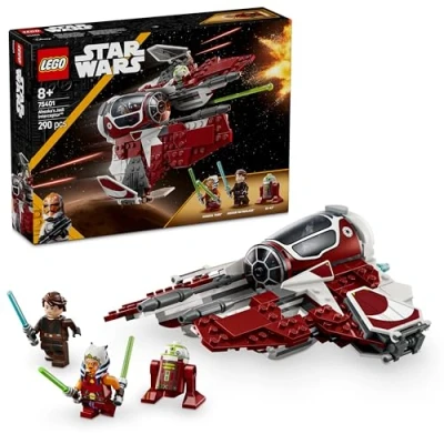 Imagen de LEGO Star Wars 75401 Interceptor Jedi de Ahsoka Caza Estelar Juguete para Niños y Niñas 8 Años o Más Las Guerras Clon, Minifiguras Tano Anakin Skywalker con Espadas Láser R7 A7