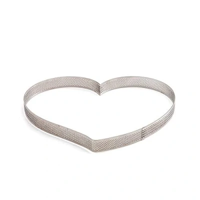 Imagen de Decora 0064086 FORMA CORAZON MICROPERFORADA DE ACERO INOX 18 X 16 3,5 H CM