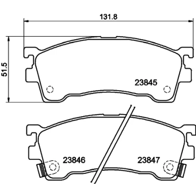 Imagen de HELLA 8DB 355 006 621 Juego de pastillas freno con avisador acústico desgaste accesorios MAZDA: 323 F 6, Premacy, FAMILIA 6